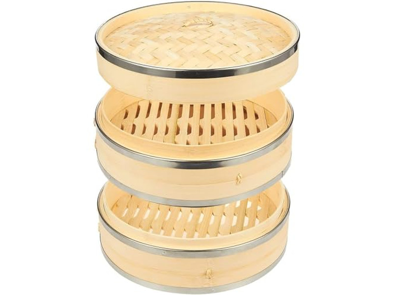 Двухслойная фабричная бамбуковая пароварка