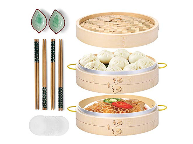 Трехслойная бамбуковая пароварка Bamnboo Kitchen