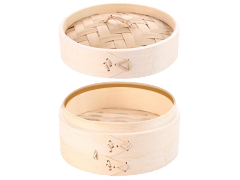 3-уровневая бамбуковая пароварка для продуктов