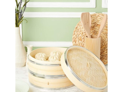 Двухслойная фабричная бамбуковая пароварка