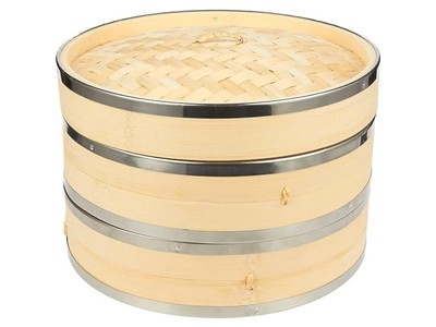 Двухслойная фабричная бамбуковая пароварка