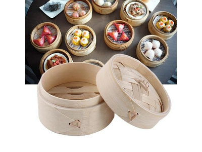 Большие Момо Димсам Пароварки Бамбуковая пароварка