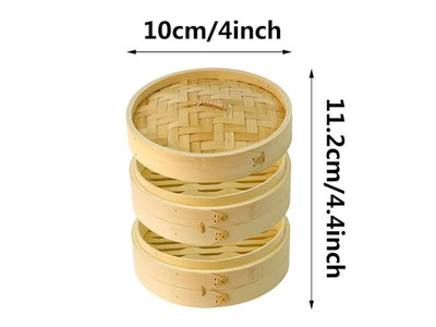 Китайская бамбуковая пароварка для димсама