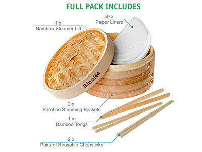 Бамбуковая пароварка для вставок в большие кастрюли