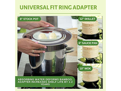 Складная бамбуковая пароварка 10 дюймов