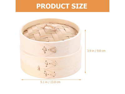 3-уровневая бамбуковая пароварка для продуктов