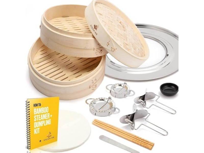 Набор для приготовления момо и колбас на газу из дерева и бамбука