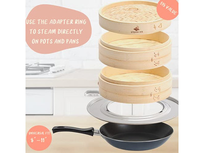 Набор для приготовления момо и колбас на газу из дерева и бамбука