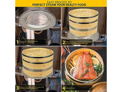 Пароварка бамбуковая для парового контейнера