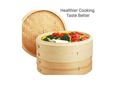 Бамбуковая пароварка для продуктов и кухонной утвари