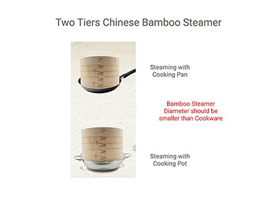 Бамбуковая пароварка для продуктов и кухонной утвари