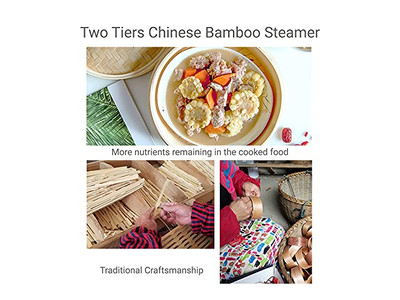 Бамбуковая пароварка для продуктов и кухонной утвари