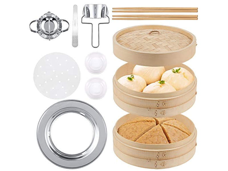 Набор бамбуковых пароварок для кастрюль