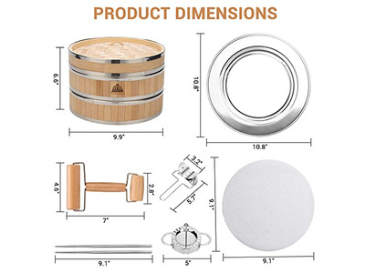 Пароварка для приготовления на пару Bamboo Steamer
