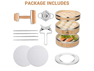 Пароварка для приготовления на пару Bamboo Steamer