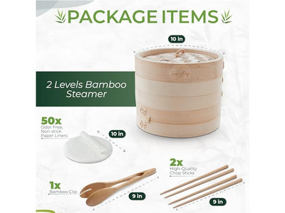 С крышкой Глубокая кастрюля Брокколи Бамбуковая пароварка